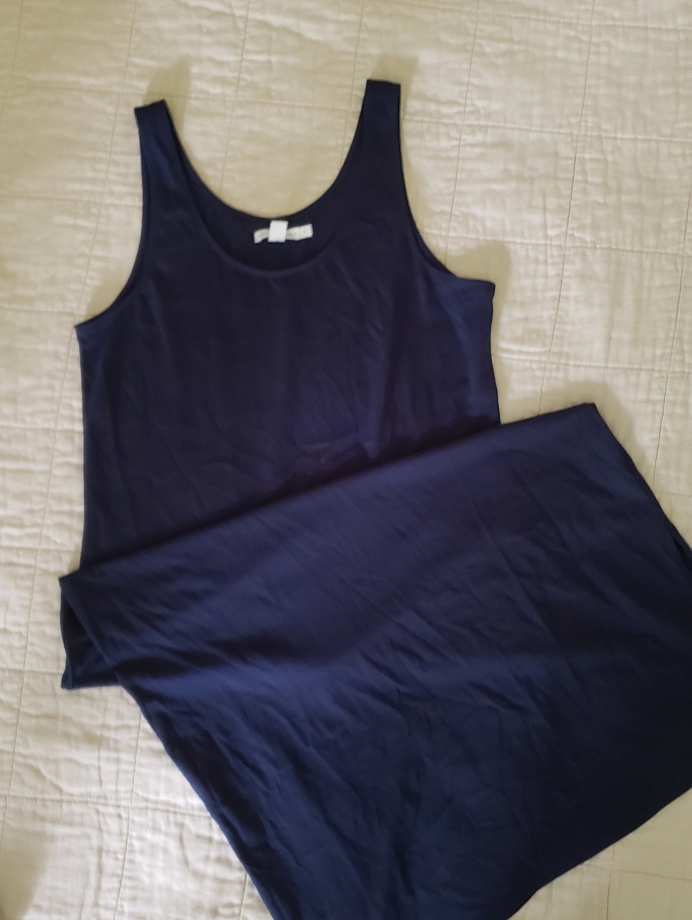 Organic Cotton Maxi Threads 4 Thought Dress Classic Navy Blue Size Small NWOT